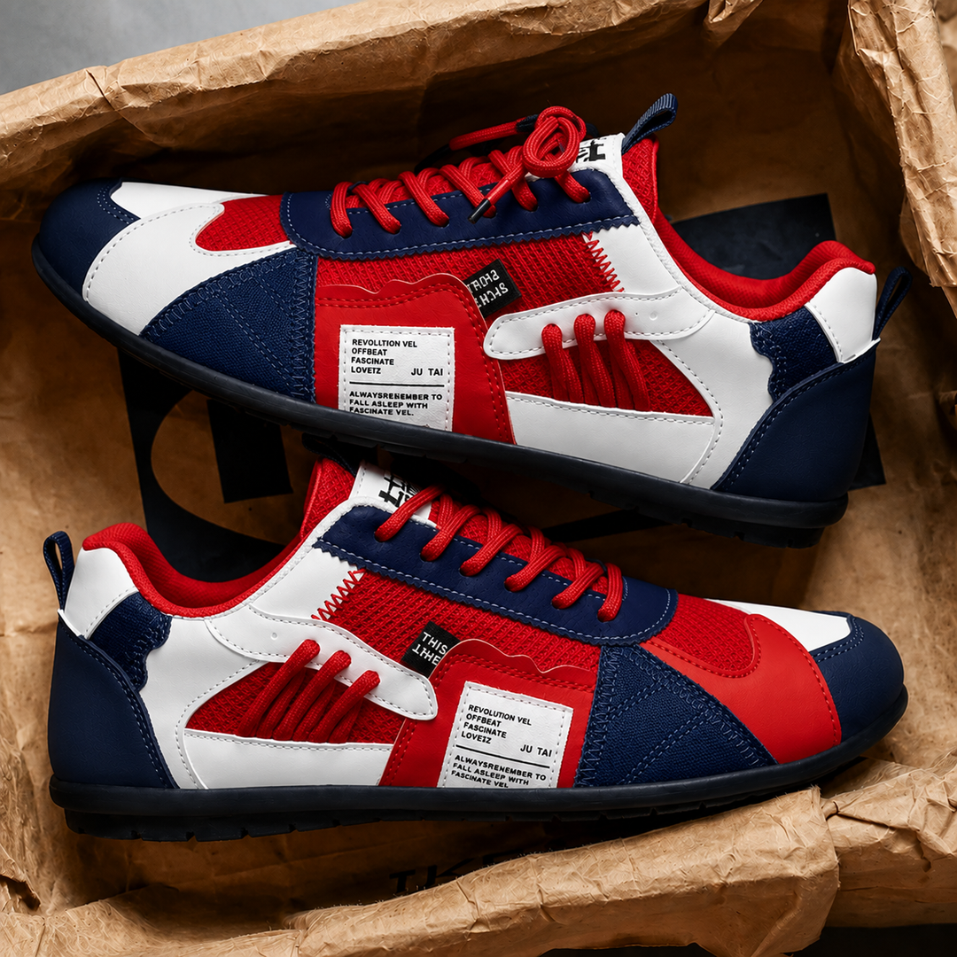 Wiebe | Retro Sneakers met Kleurblokken