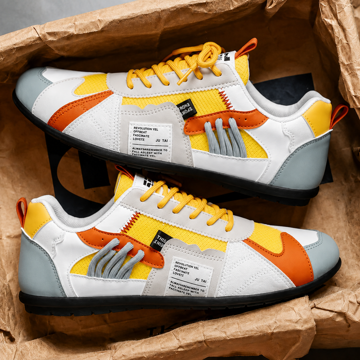 Wiebe | Retro Sneakers met Kleurblokken