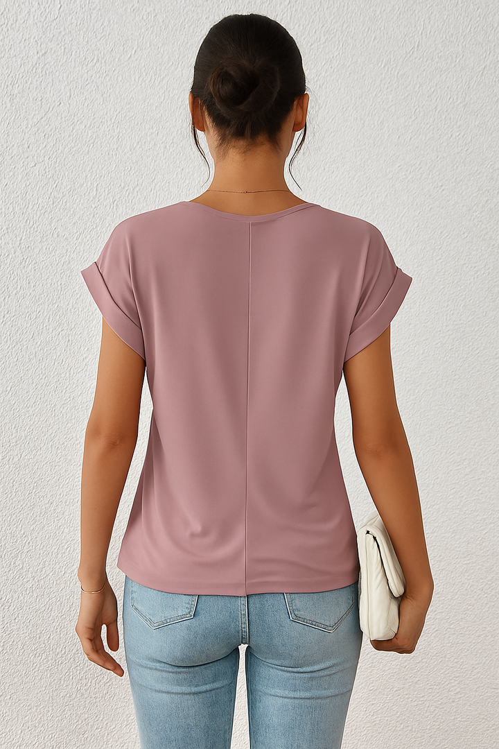 Annelie | Gedrapeerde V-hals Top