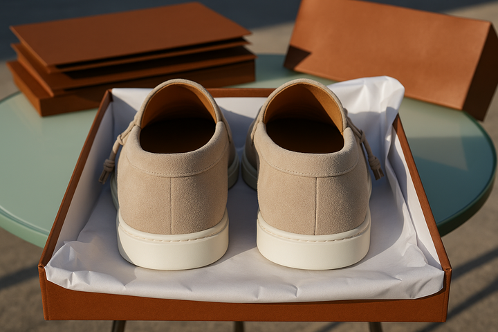 Christien | Suède Loafers met Sportieve Zool