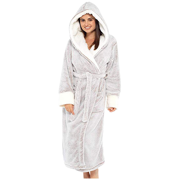 Pauline | Zachte Fleece Badjas met Capuchon
