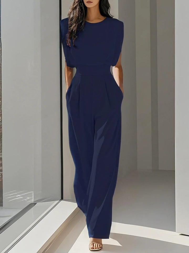Bianca | Mouwloze Jumpsuit met Wijde Pijpen