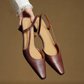 Camille| Genuine Leather Heels