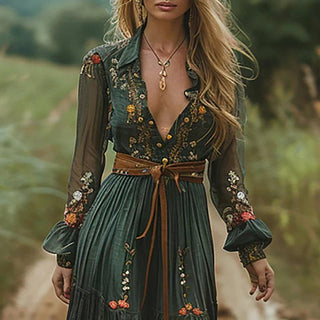 Maya | Bohemian Floral Maxi Dress