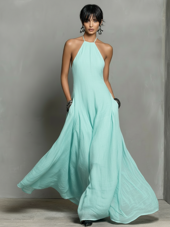 Fien | Minimalistische Halter Maxi-jurk