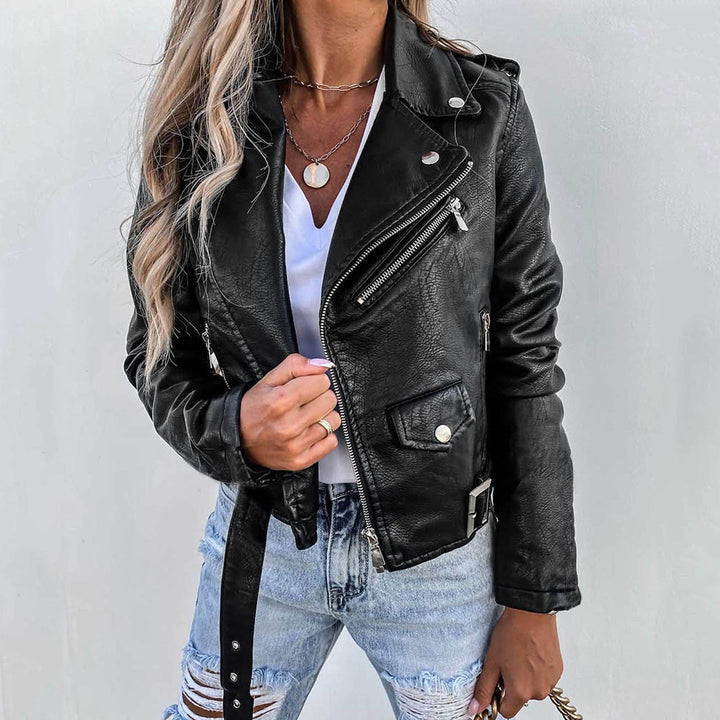 Hester | Korte Bikerjas met Ceintuur