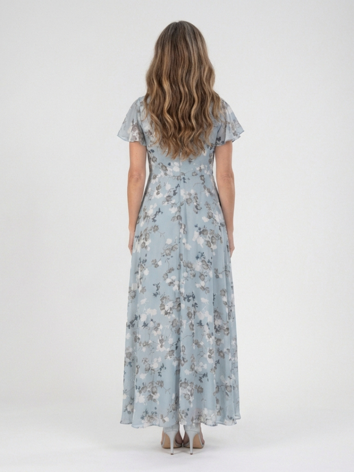 Marlies | Bloemen Chiffon Maxi-jurk
