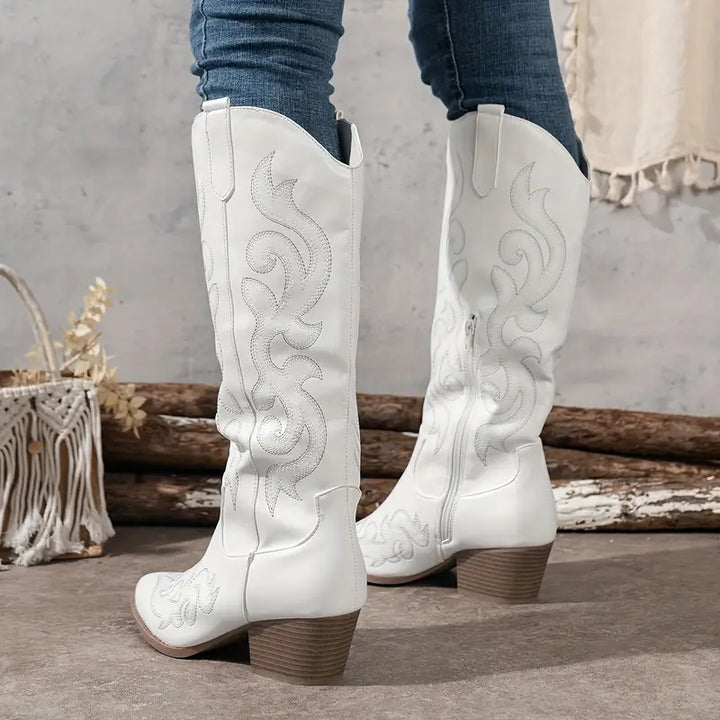 Reina | Hoge Cowboylaarzen met Stiksels