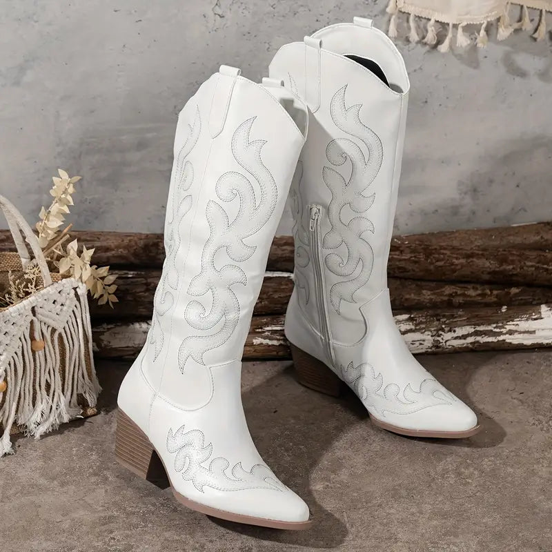 Reina | Hoge Cowboylaarzen met Stiksels
