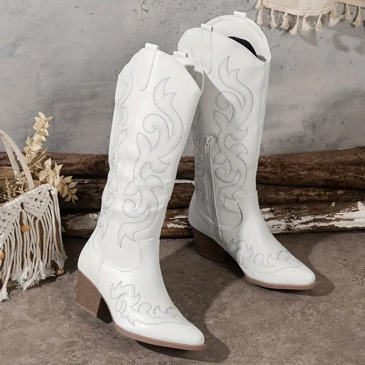 Reina | Hoge Cowboylaarzen met Stiksels