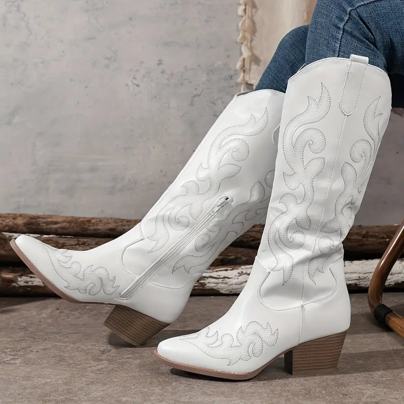 Reina | Hoge Cowboylaarzen met Stiksels