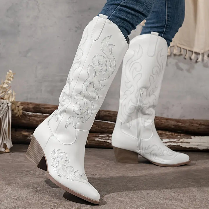 Reina | Hoge Cowboylaarzen met Stiksels