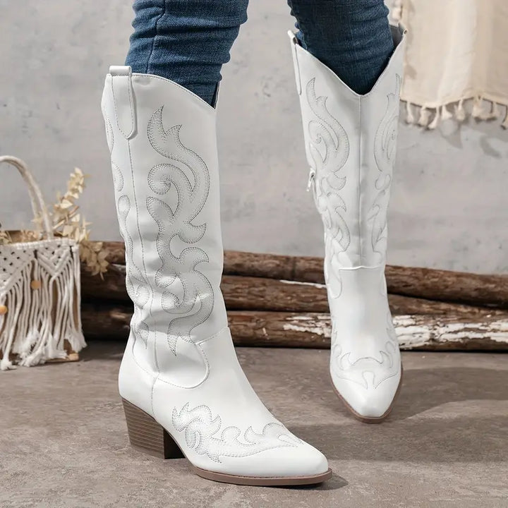 Reina | Hoge Cowboylaarzen met Stiksels
