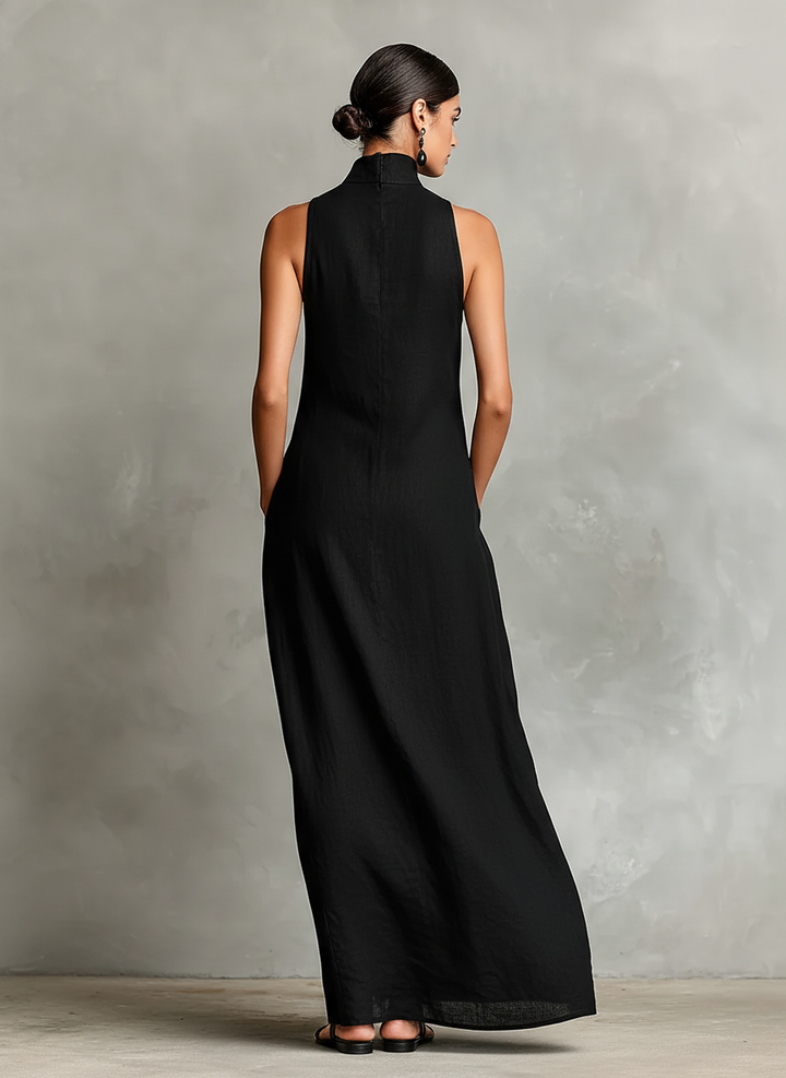Doutzen | Minimalistische Linnenmix Maxi-jurk