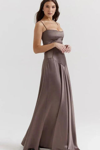 Gabriella | The Silky Satin Corset Maxi Dress