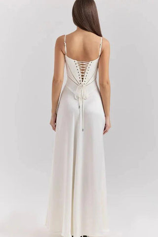 Gabriella | The Silky Satin Corset Maxi Dress