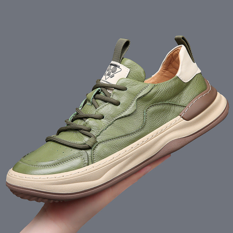 Sien | Leren Sneakers met Contrasterende Zool