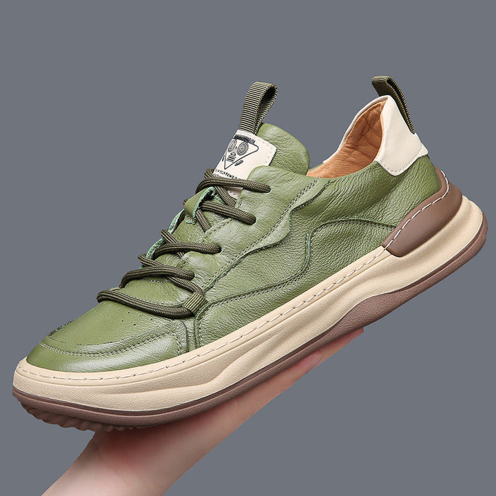 Sien | Leren Sneakers met Contrasterende Zool