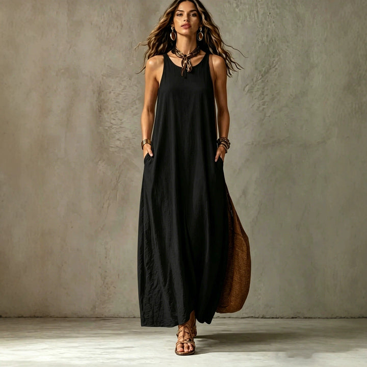 Sanne | Minimalistische Maxi-jurk met Zakken