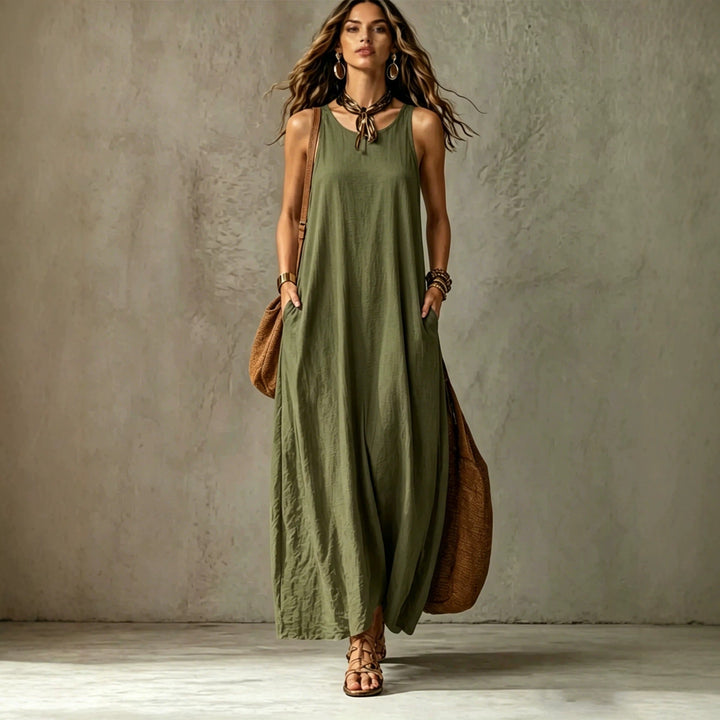 Sanne | Minimalistische Maxi-jurk met Zakken