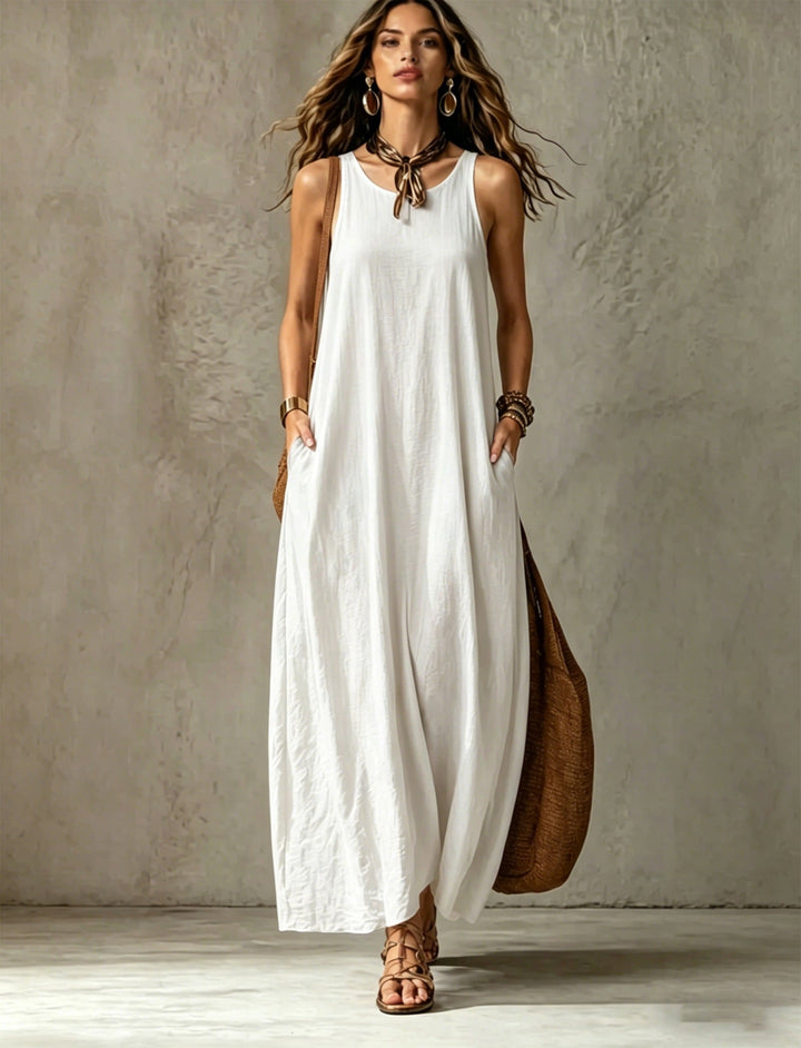 Sanne | Minimalistische Maxi-jurk met Zakken