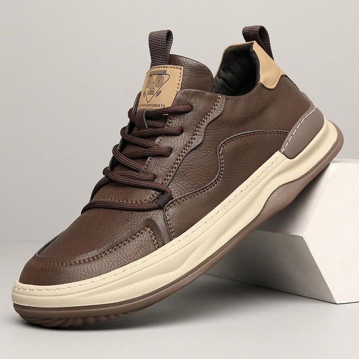 Sien | Leren Sneakers met Contrasterende Zool