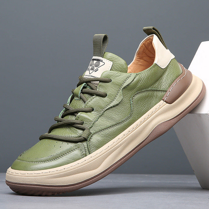 Sien | Leren Sneakers met Contrasterende Zool