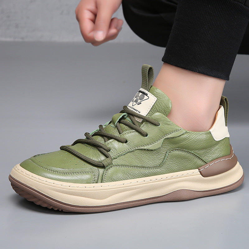 Sien | Leren Sneakers met Contrasterende Zool