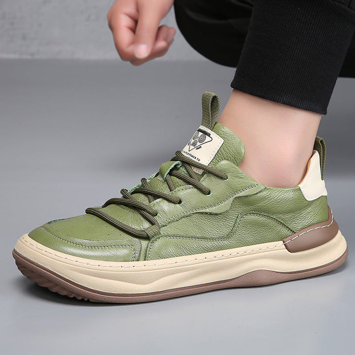 Sien | Leren Sneakers met Contrasterende Zool