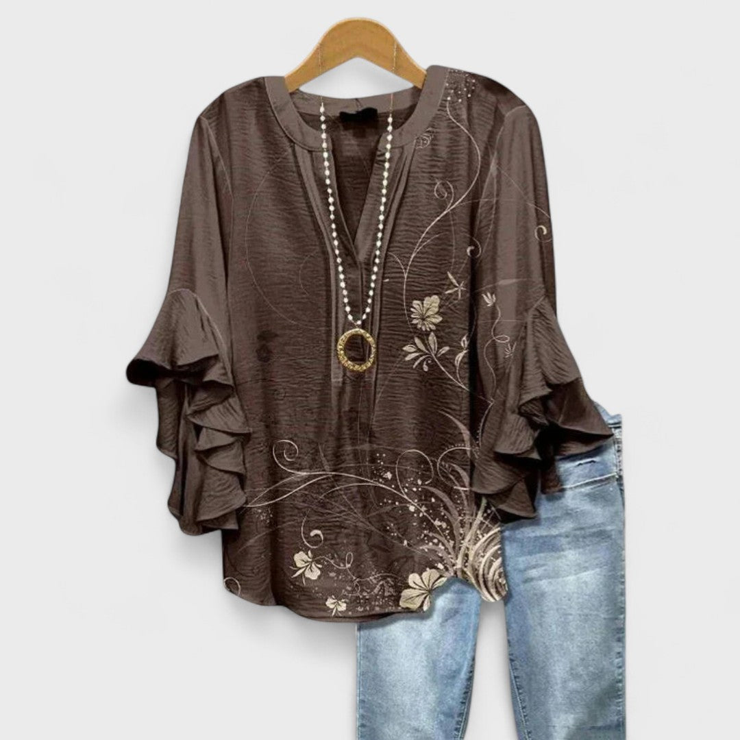 Destiny | V-Neck Ruffle Sleeve