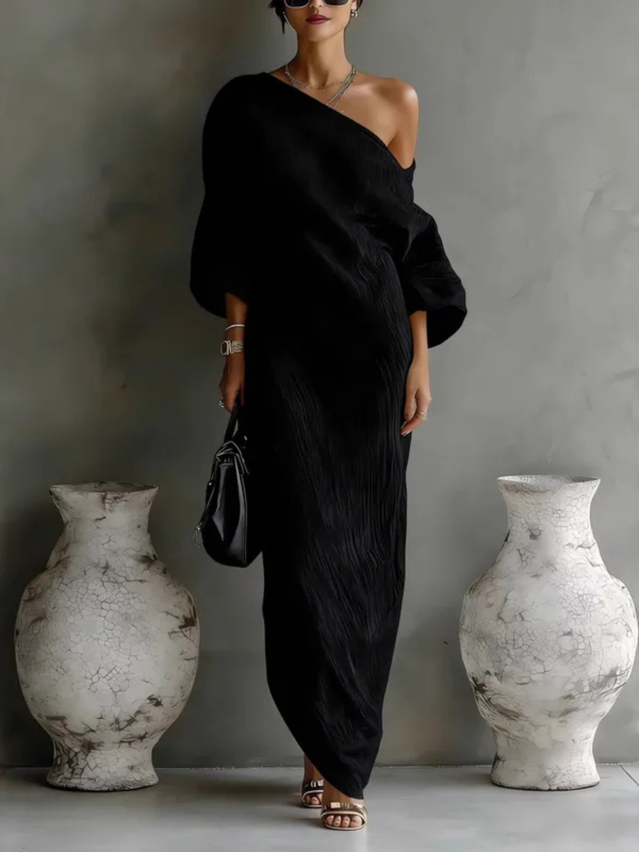 Doortje | Asymmetrische One-Shoulder Maxi-jurk