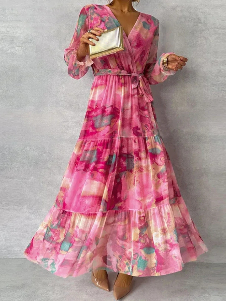 Elin | Gelaagde Chiffon Maxi-jurk