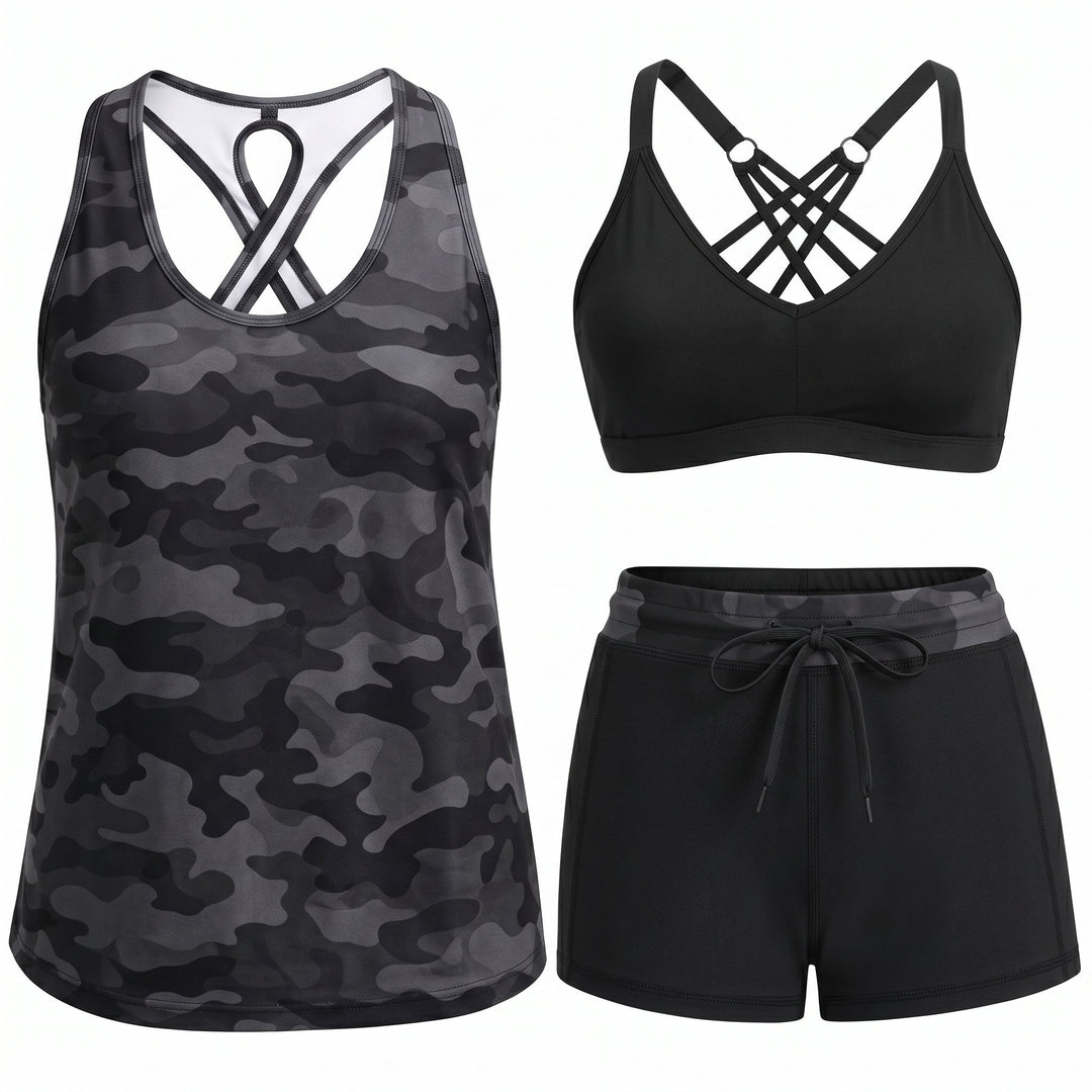 Ilse | Sportieve Driedelige Set met Shorts