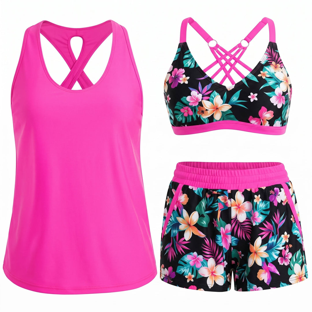 Ilse | Sportieve Driedelige Set met Shorts