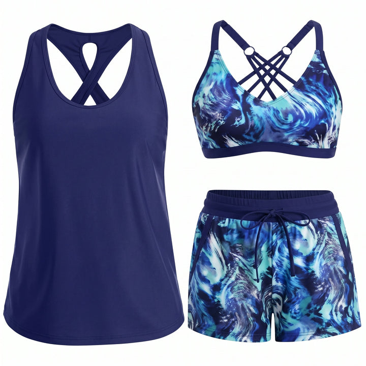 Ilse | Sportieve Driedelige Set met Shorts