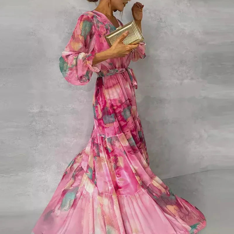 Elin | Gelaagde Chiffon Maxi-jurk