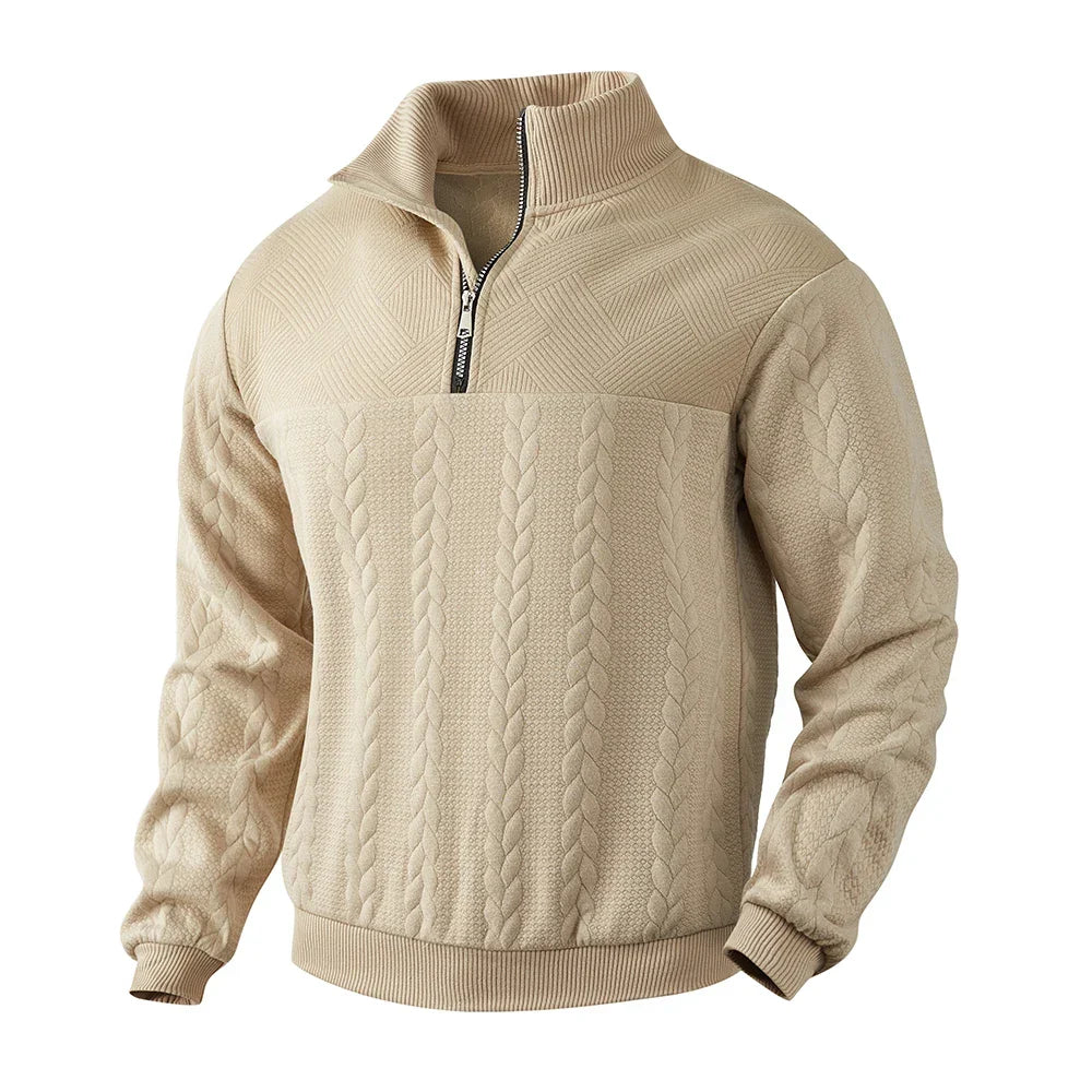 Nout | Structuurgebreide Half-Zip Trui