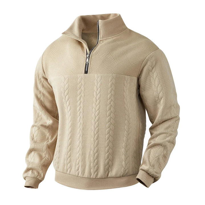 Nout | Structuurgebreide Half-Zip Trui