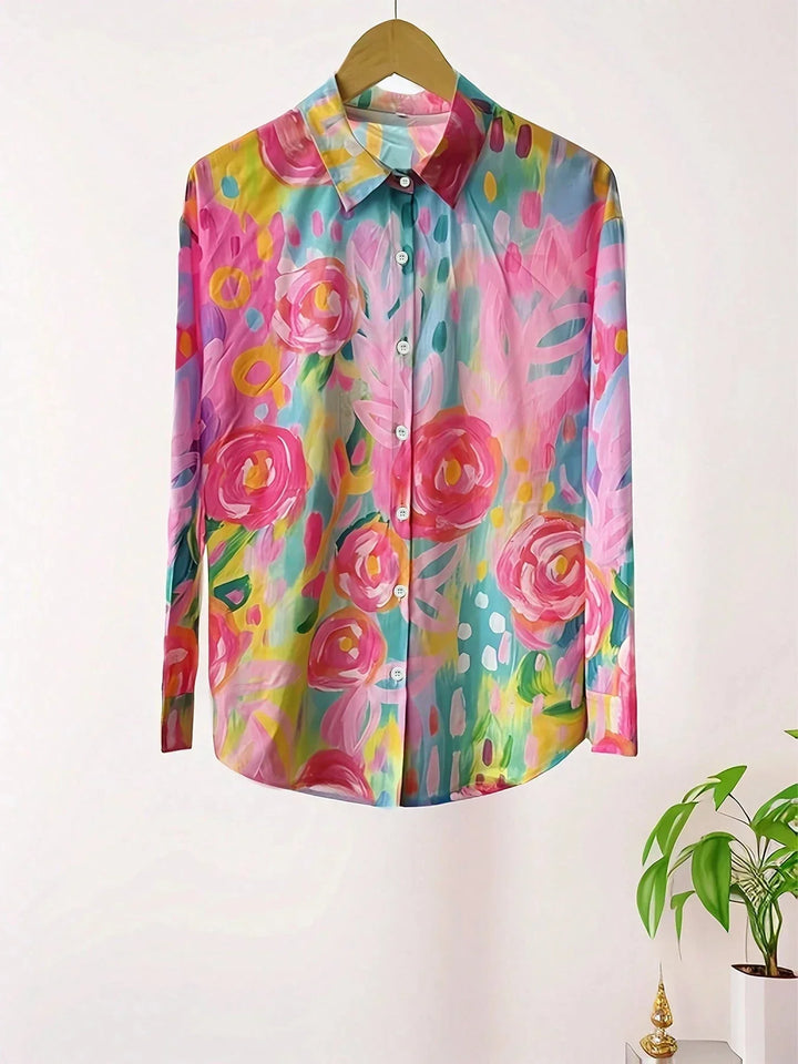 Sytske | Abstracte Blouse Midi-jurk