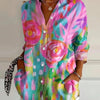 Terri | Colorful Blouse with Playful Print
