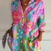 Heidi | Abstract Print Button Front