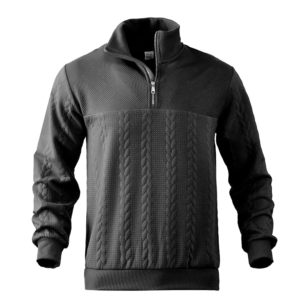Nout | Structuurgebreide Half-Zip Trui
