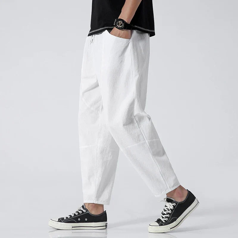 Leendert | Tapered Linnenmix Broek