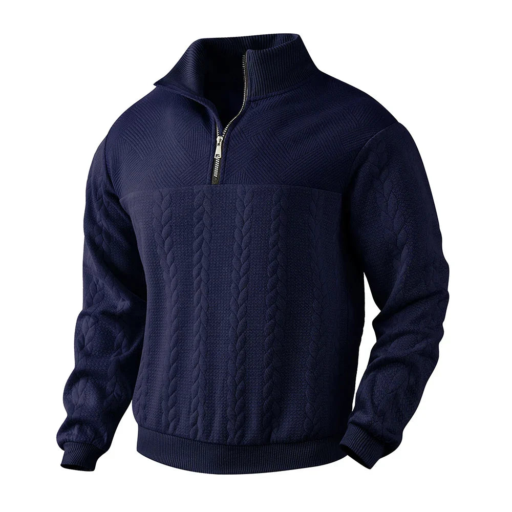 Nout | Structuurgebreide Half-Zip Trui