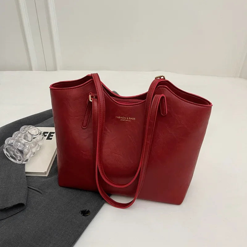 Odilia | Klassieke Vegan Leren Shopper