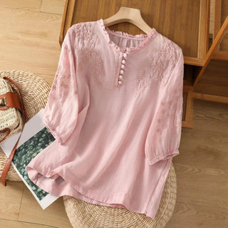 Delilah | Floral Button-Front Blouse