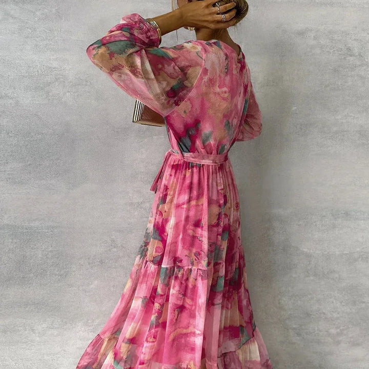 Elin | Gelaagde Chiffon Maxi-jurk