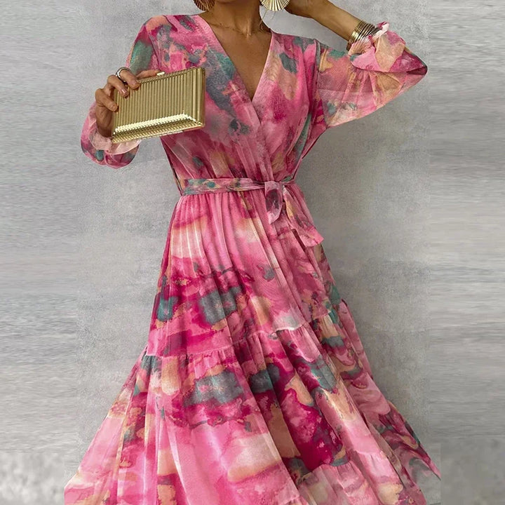 Elin | Gelaagde Chiffon Maxi-jurk
