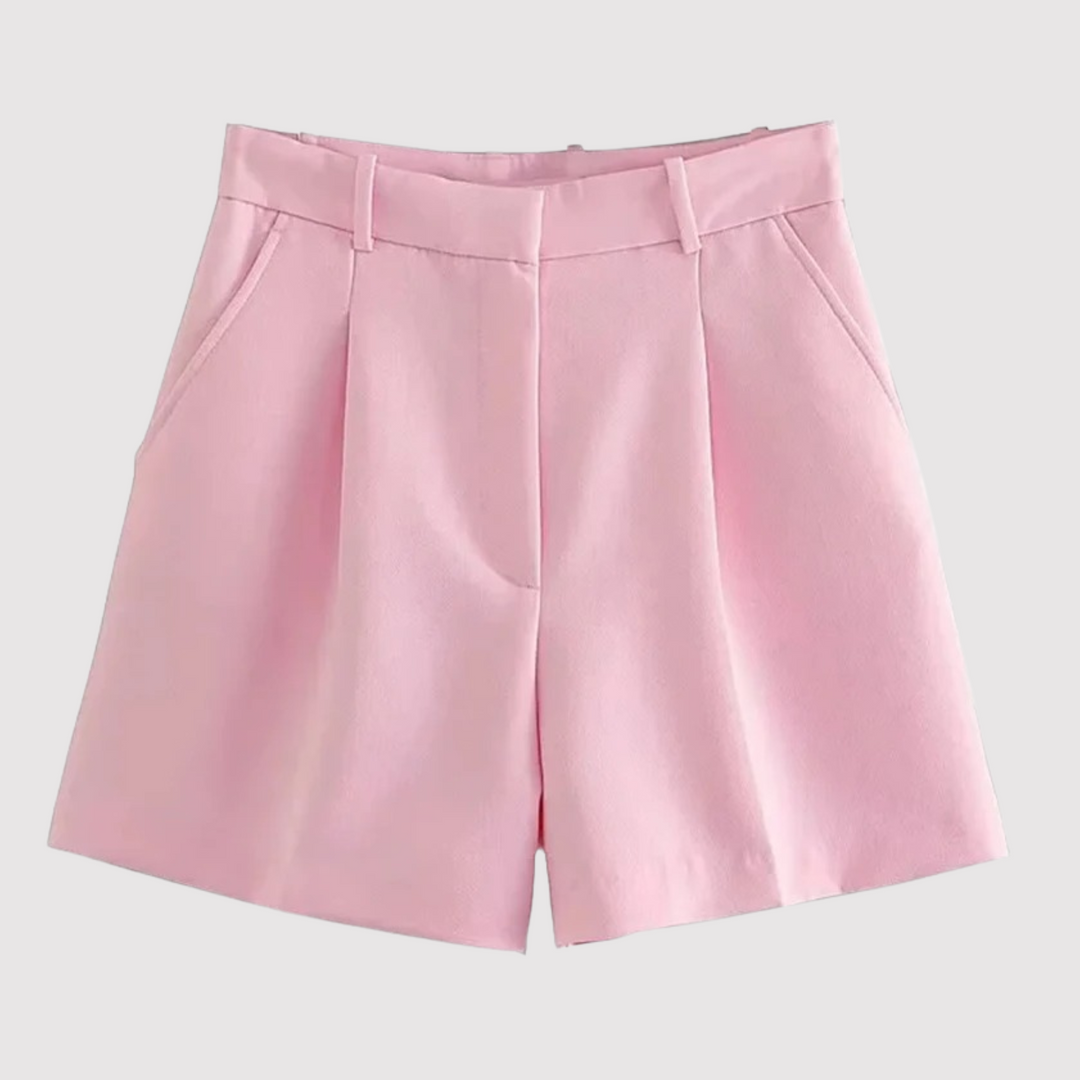 Rosalie | Geplooide Hoge Taille Short