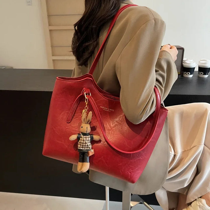 Odilia | Klassieke Vegan Leren Shopper